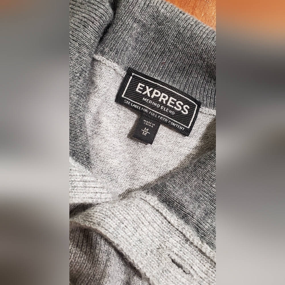 Express Gray Lightweight Sweater - image 2